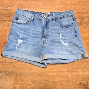 KanCan Blue Distressed Jean Shorts Size 11/29